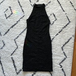 Aqua Black Lace Dress